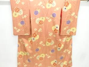 アンティーク　紋錦紗花模様着物